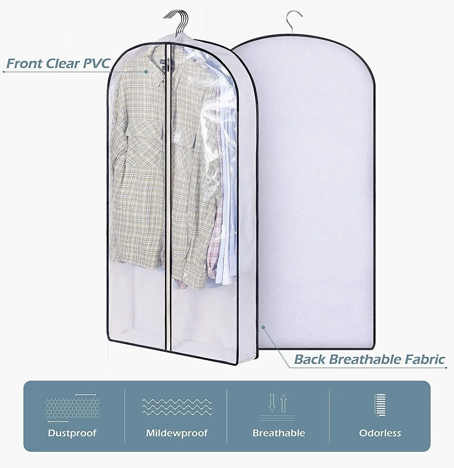 5-Piece 3D Clothing Protection Set - The Ultimate Solution for Wrinkle-Free Wardrobe Organization